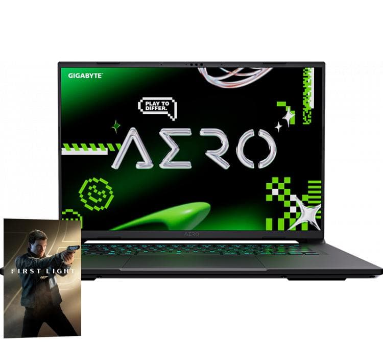 Combo Gigabyte AERO X16 Ryzen AI 7 350 16GB DDR5 1TB SSD RTX 5060 1VH93LAC94AH + Monitor Gamer Gigabyte GS25F14 24.5" FHD 144Hz