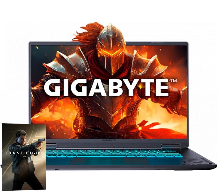Combo Gigabyte Gaming A16 Ryzen 7 260 16GB DDR5 1TB SSD RTX 5070 Free DOS 3VHK3LA894PD + Monitor Gamer Gigabyte GS25F14 24.5" FHD 144Hz