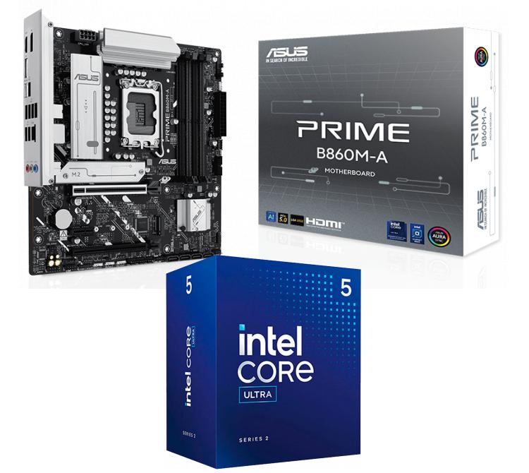 Kit Mother ASUS PRIME B860M-A + Procesador Intel Core Ultra 5 225 4.9Ghz Turbo Socket 1851