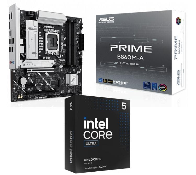 Kit Mother ASUS PRIME B860M-A + Procesador Intel Core Ultra 5 245K 5.2Ghz Turbo Socket 1851