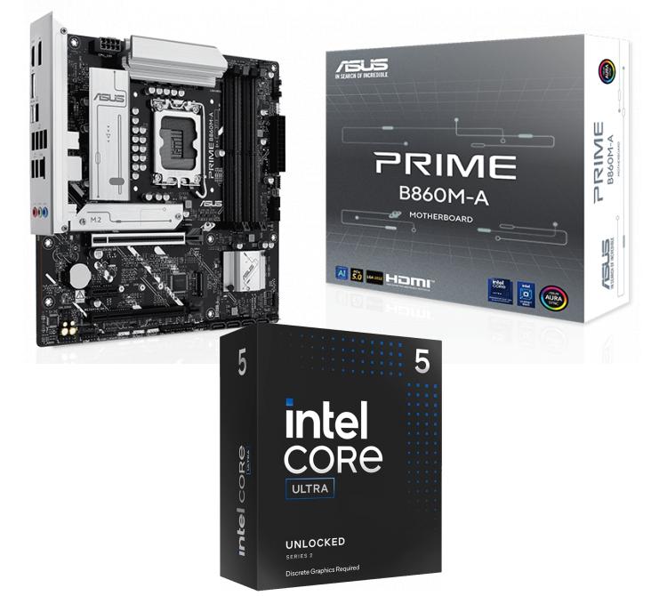 Kit Mother ASUS PRIME B860M-A + Procesador Intel Core Ultra 5 245K 5.2Ghz Turbo Socket 1851