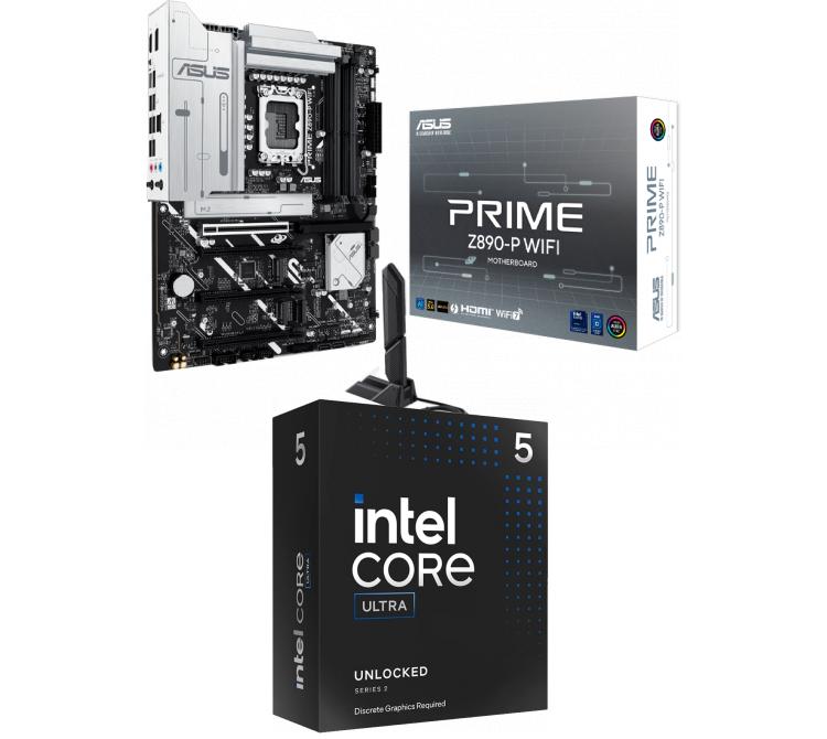 Kit Mother ASUS PRIME Z890-P WIFI + Procesador Intel Core Ultra 5 245K 5.2Ghz Turbo Socket 1851