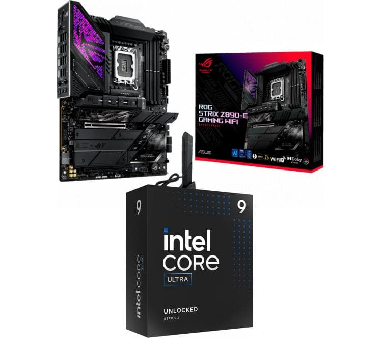 Kit Mother ASUS ROG STRIX Z890-E GAMING WIFI + Procesador Intel Core Ultra 9 285K 5.7Ghz Turbo Socket 1851
