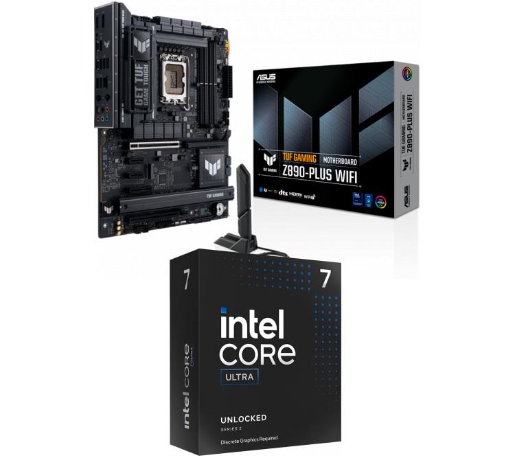 Kit Mother ASUS TUF GAMING Z890-PLUS WIFI + Procesador Intel Core Ultra 7 265KF 5.5Ghz Turbo Socket 1851 Arrow Lake