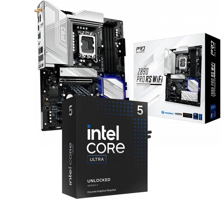 Kit Mother Asrock Z890 PRO RS WIFI + Procesador Intel Core Ultra 5 245K 5.2Ghz Turbo Socket 1851