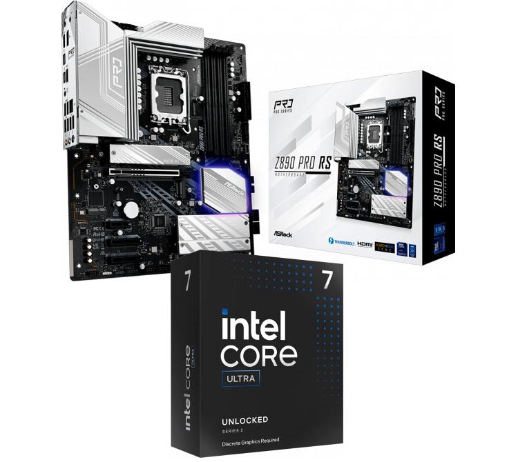Kit Mother Asrock Z890 PRO RS + Procesador Intel Core Ultra 7 265KF 5.5Ghz Turbo Socket 1851