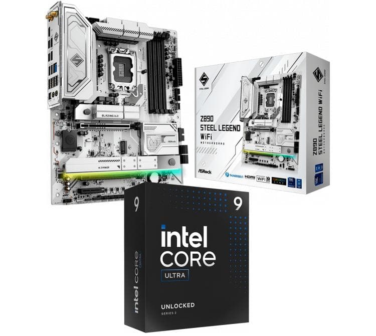 Kit Mother Asrock Z890 STEEL LEGEND WIFI + Procesador Intel Core Ultra 9 285K 5.7Ghz Turbo Socket 1851