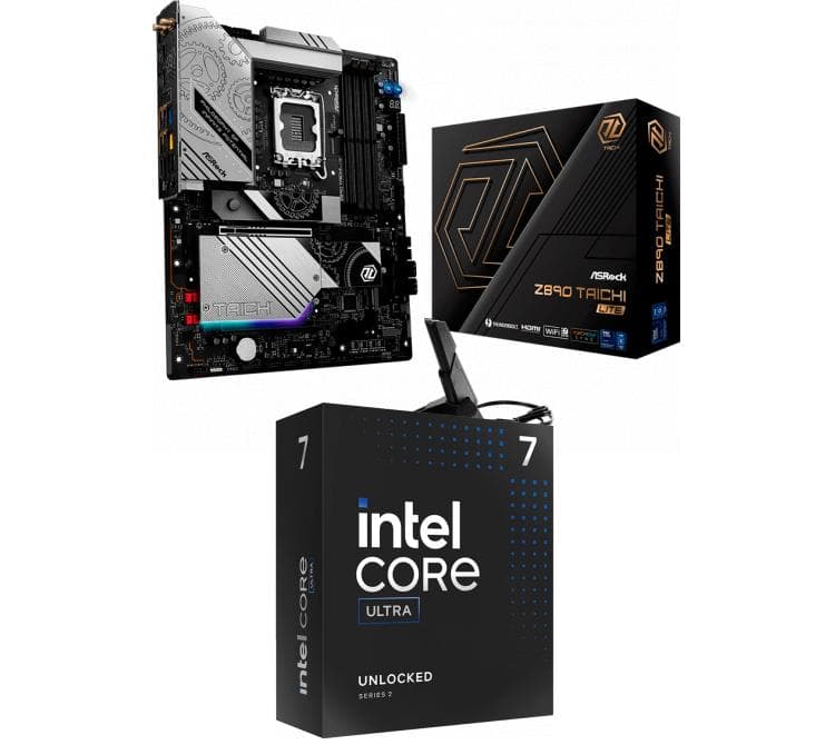 Kit Mother Asrock Z890 TAICHI LITE WIFI + Procesador Intel Core Ultra 7 265K 5.5Ghz Turbo Socket 1851
