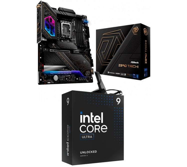 Kit Mother Asrock Z890 TAICHI WIFI + Procesador Intel Core Ultra 9 285K 5.7Ghz Turbo Socket 1851