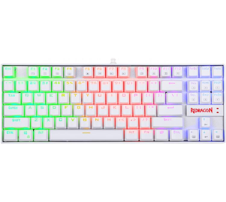 Teclado Mecanico Redragon Kumara K552 RGB White Outemu Red ESP