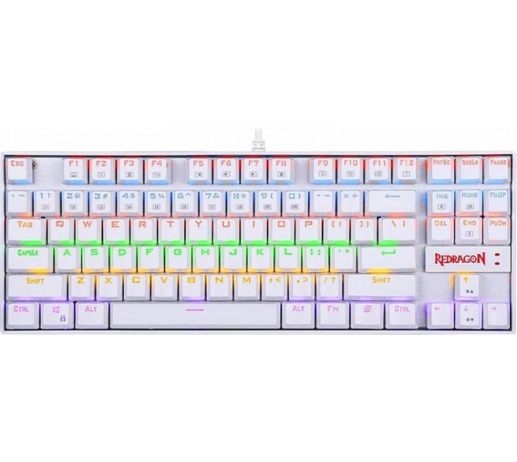 Teclado Mecanico Redragon Kumara K552 Rainbow White Outemu RED ESP