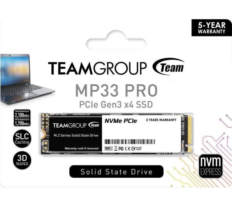 Disco Solido SSD M.2 Team 1TB MP33 PRO 3400MB/s NVMe PCI-E Gen3 x4