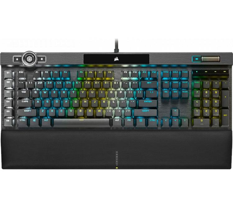 Teclado Mecanico Corsair K100 Premium Switch Cherry MX Speed Silver 4000Hz RGB ICUE USB
