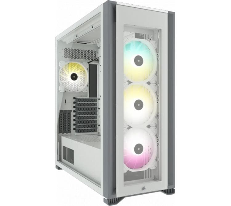 Gabinete Corsair ICUE 7000X RGB 4x140mm SP140 ARGB ELITE Fans Vidrio Templado White USB-C Full Tower