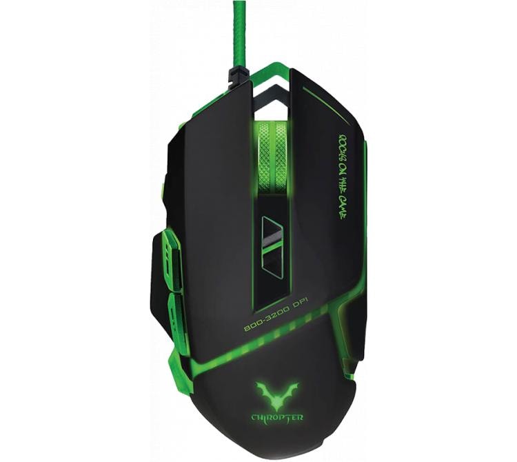 Mouse Wesdar Gaming GM2 Black Green 8 Botones 3600DPI