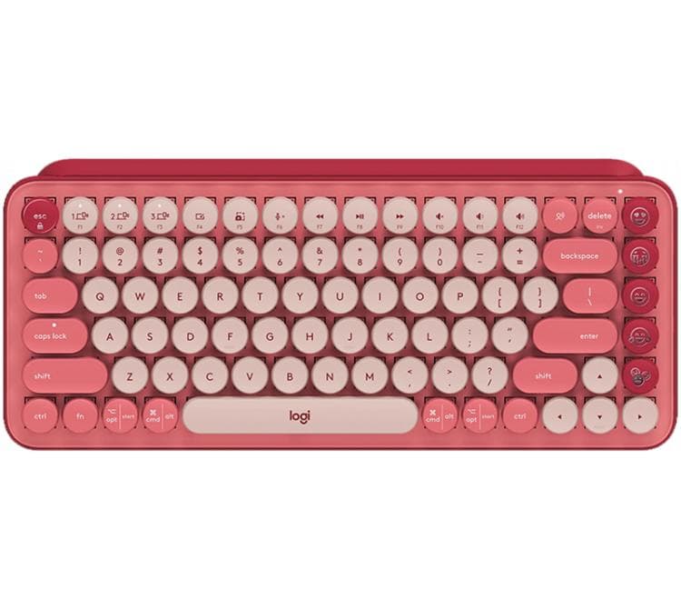 Teclado Mecanico Logitech POP Coral Rose Bluetooth 5.1 Iluminacion LED Bateria hasta 36 meses Windows/MAC