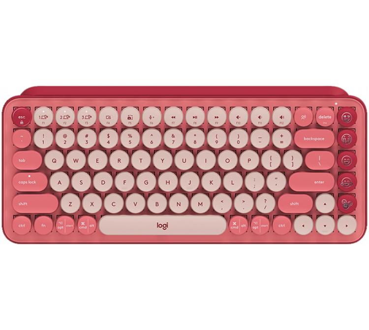 Teclado Mecanico Logitech POP Coral Rose Bluetooth 5.1 Iluminacion LED Bateria hasta 36 meses Windows/MAC