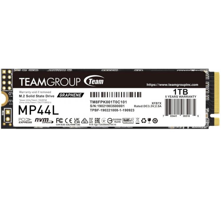 Disco Solido SSD M.2 Team 1TB MP44L 5000MB/s NVMe PCI-E x4 Gen4