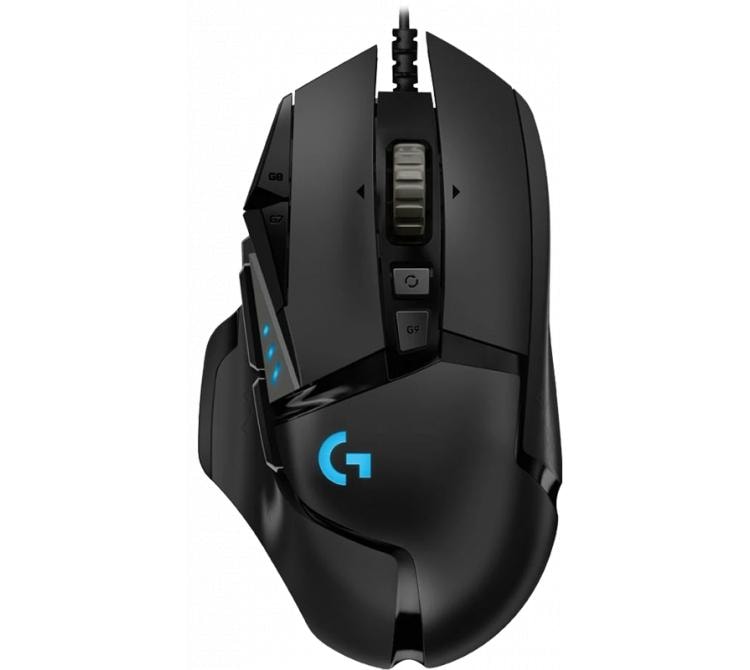 Mouse Logitech G502 Gaming Hero 25K High Performance LightSync RGB 121g Peso Regulable