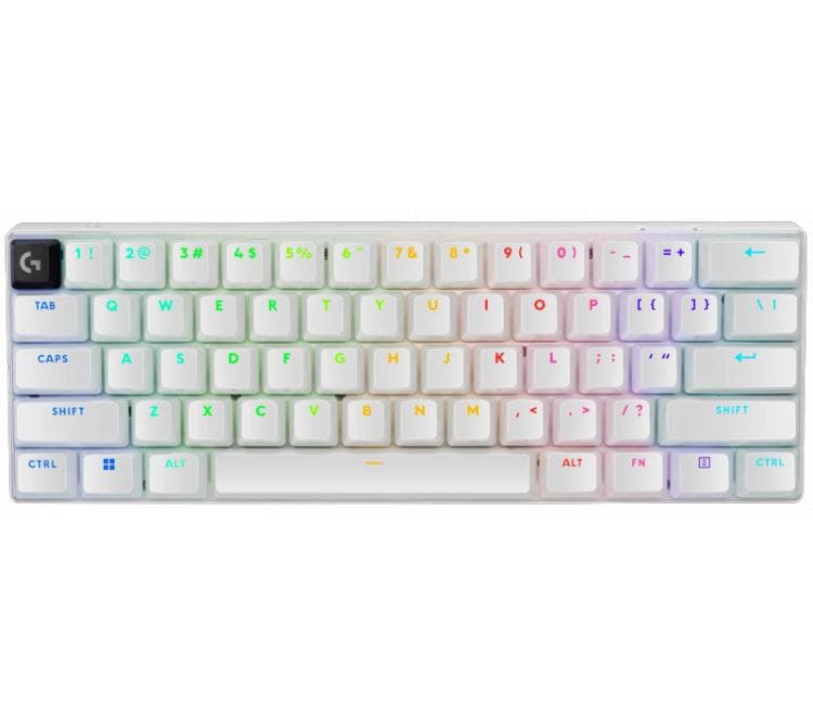 Teclado Mecanico Logitech PRO X 60 Wireless Lightspeed 2.4Ghz Bluetooth White Switch GX RGB 65Hs