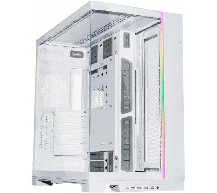 Gabinete Lian Li O11 Dynamic EVO XL White ARGB Strip Dual Chamber Vidrio Templado 270° USB-C
