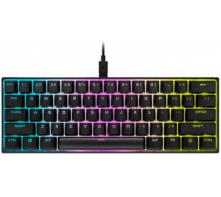Teclado Mecanico Corsair K65 MINI Swtich Cherry MX Speed Black RGB ICUE 60% USB-C
