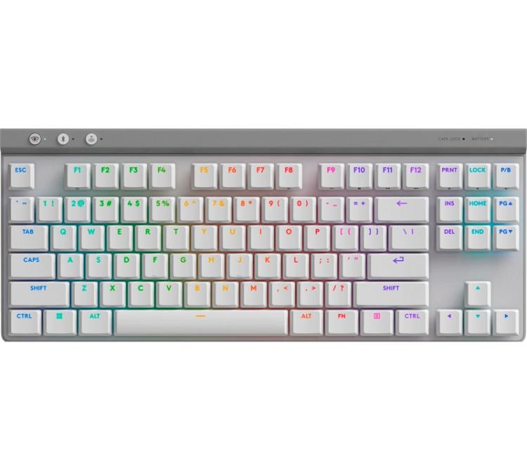 Teclado Mecanico Logitech G515 Wireless 2.4Ghz Lightspeed RGB TKL Switch Tactile White 36Hs