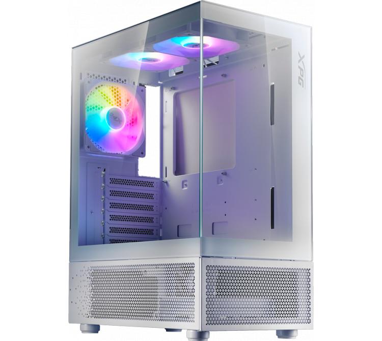 Gabinete XPG Invader X Mini White 5x120mm ARGB Fan Vidrio Templado