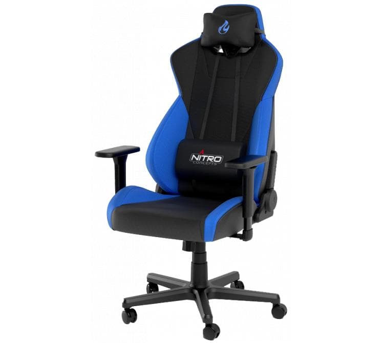 Silla Gamer Nitro Concepts S300 - Negro/Azul (Peso MAX. 135kg)