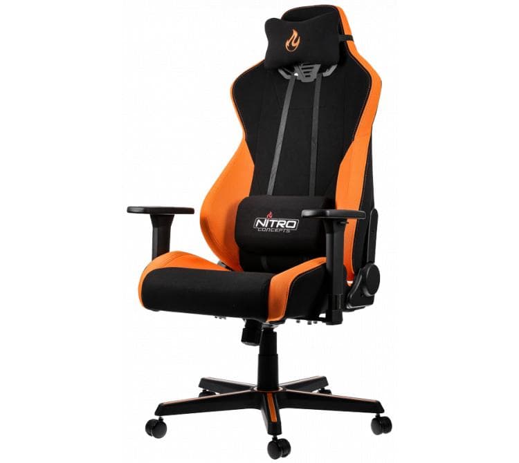 Silla Gamer Nitro Concepts S300 - Negro/Naranja (Peso MAX. 135kg)