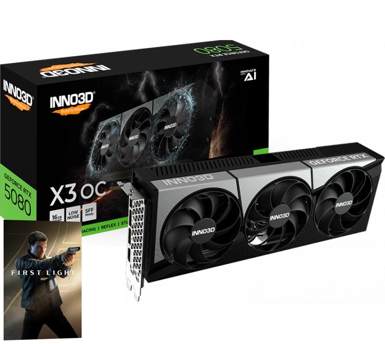 Placa de Video INNO3D GeForce RTX 5080 16GB GDDR7 X3 OC
