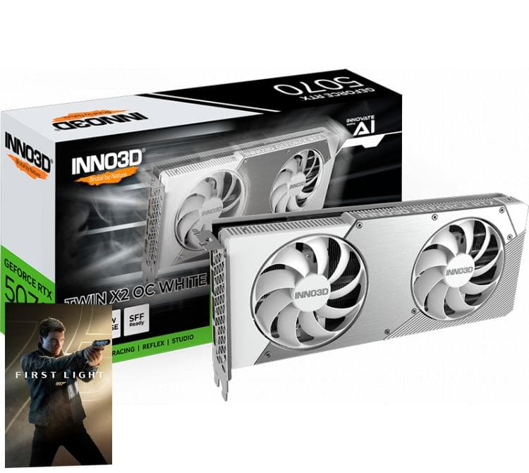 Placa de Video INNO3D GeForce RTX 5070 12GB GDDR7 TWIN X2 OC WHITE