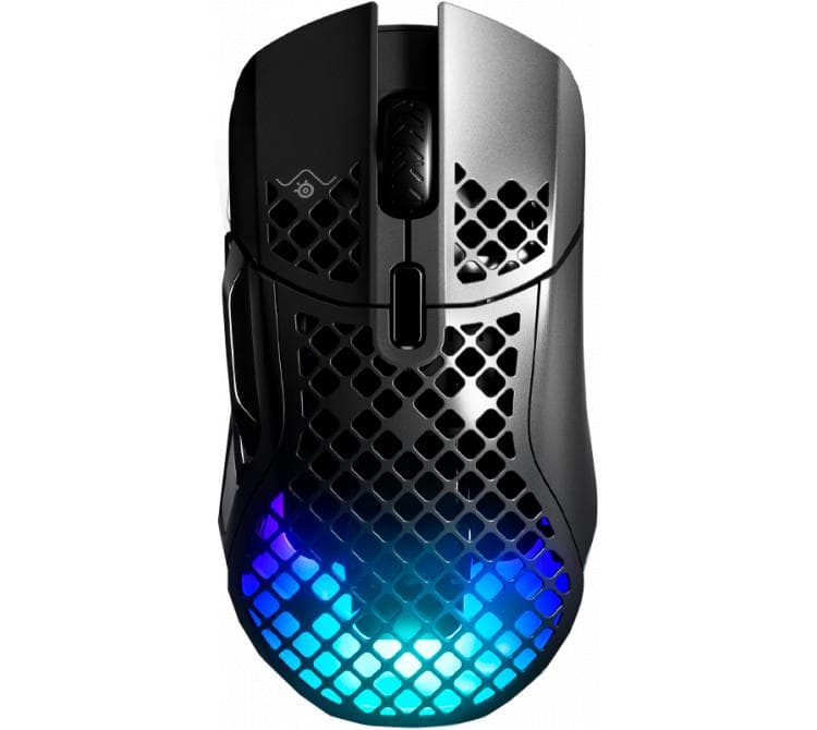 Mouse SteelSeries Aerox 5 Wireless 2.4Ghz Bluetooth Ultra LightWeight AquaBarrier IP54 Sensor TrueMove Air RGB 74g 180Hs