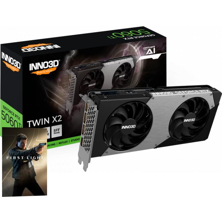 Placa de Video INNO3D GeForce RTX 5060 Ti 8GB GDDR7 Twin X2