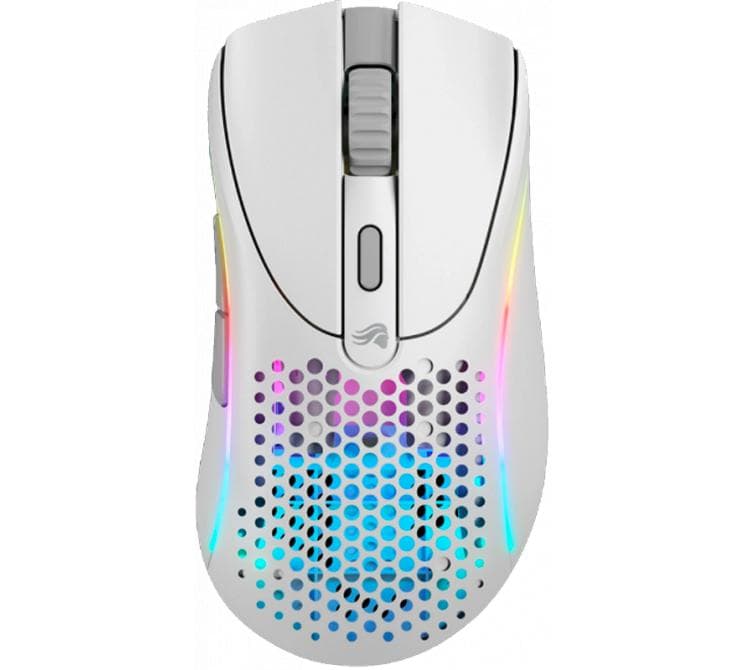 Mouse Glorious Model D 2 Wireless 2.4Ghz Bluetooth 5.2 Matte White RGB 26K DPI 66gr 110Hs
