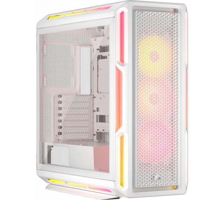 Gabinete Corsair ICUE LINK 5000T LX RGB 3x120mm LX120 ARGB Fans + ICUE Hub White