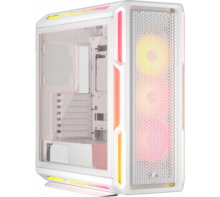 Gabinete Corsair ICUE LINK 5000T LX RGB 3x120mm LX120 ARGB Fans + ICUE Hub White