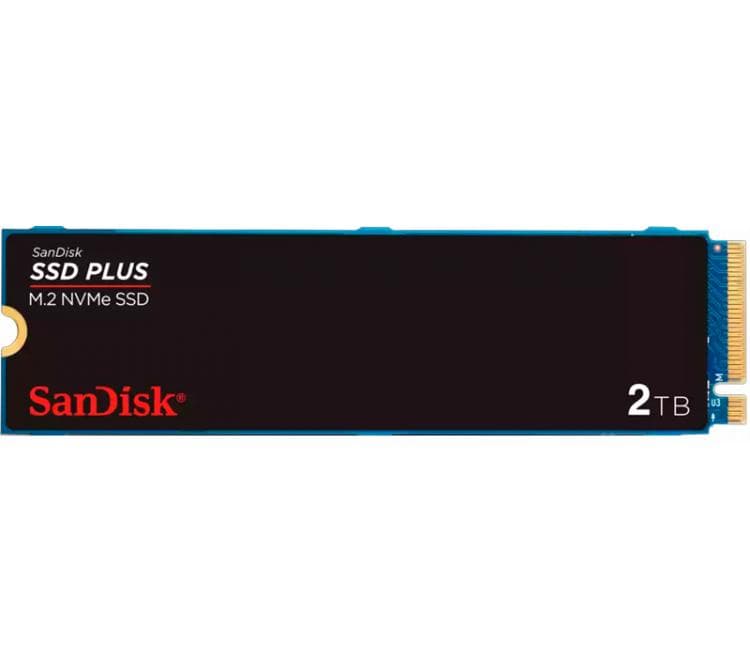 Disco Solido SSD M.2 Sandisk 2TB Plus 3200MB/s NVMe PCI-E Gen3 x4