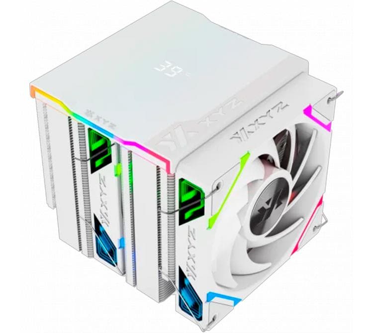 Cooler CPU XYZ Thermax 6 PRO DUO White ARGB Digital Temperature Display