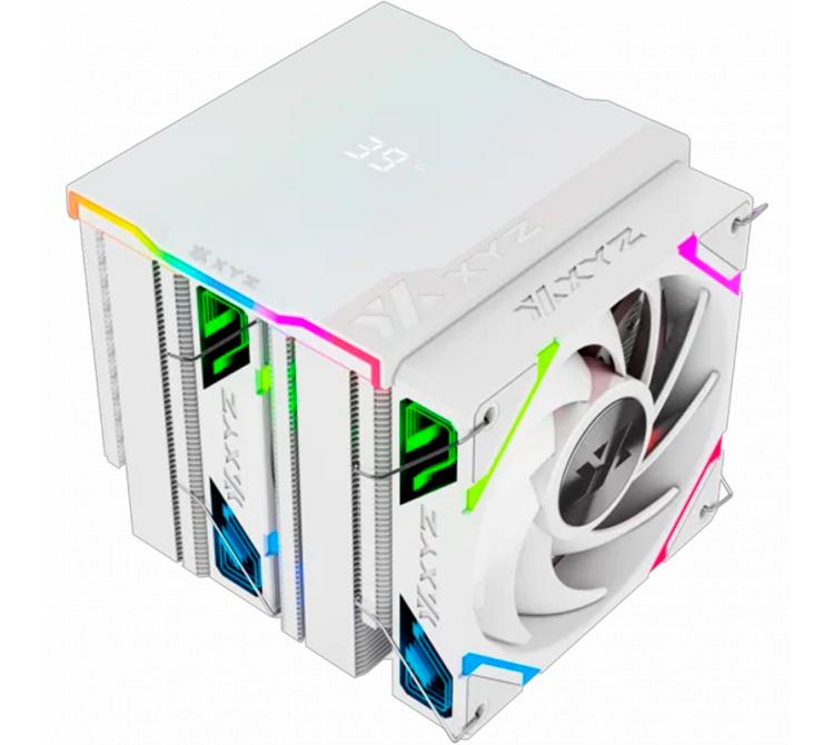 Cooler CPU XYZ Thermax 6 PRO DUO White ARGB Digital Temperature Display