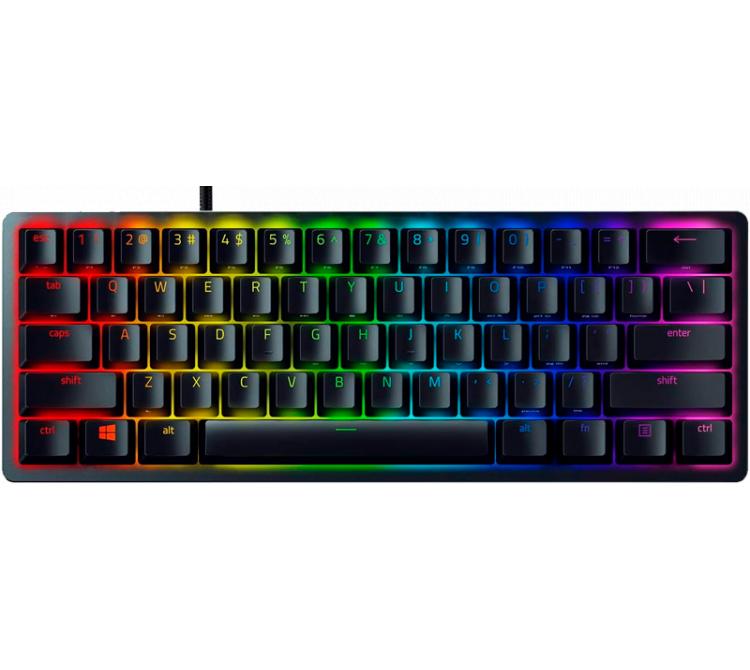 Teclado OptoMecanico Razer Huntsman Mini 60% Mercury Black Switch Clicky Purple RGB ESP