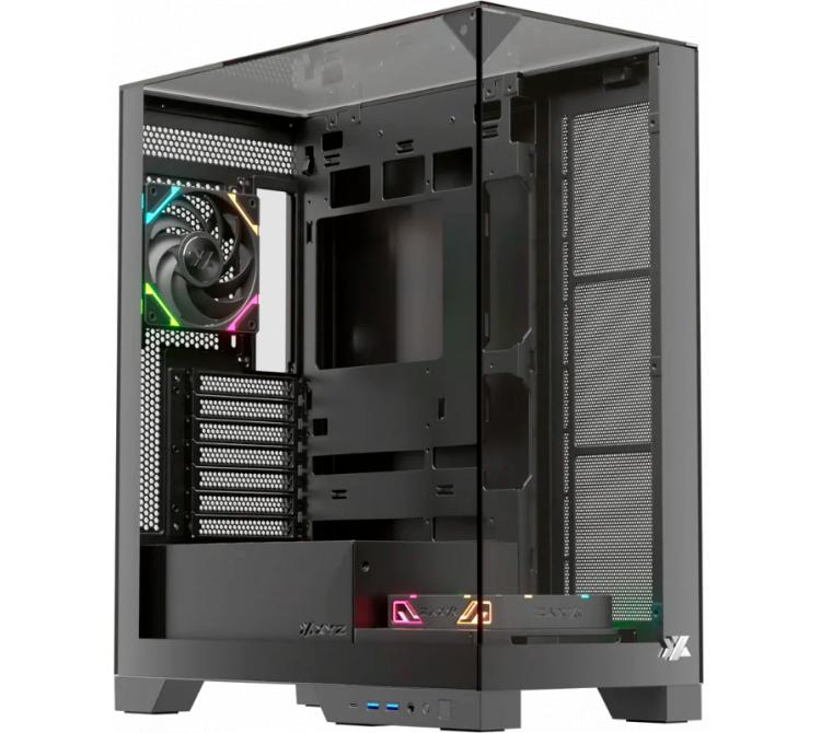 Gabinete XYZ Trifecta Black 2x120mm ARGB USB-C Fans Vidrio Templado
