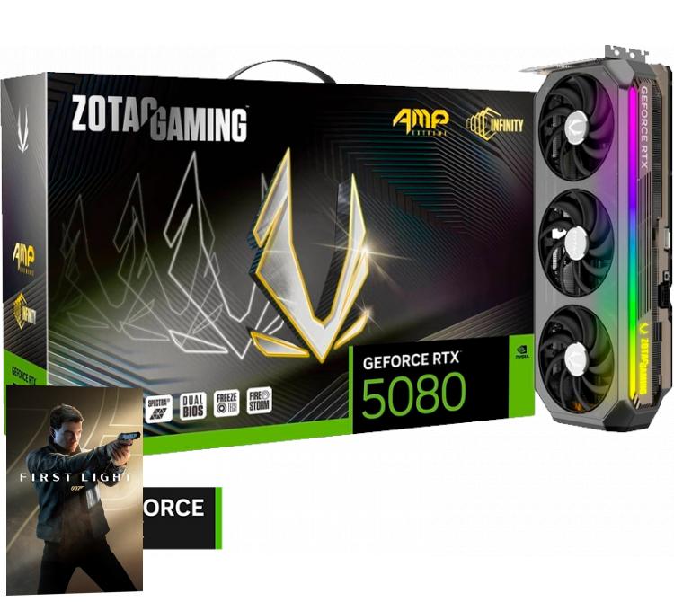 Placa de Video Zotac GeForce RTX 5080 16GB GDDR7 AMP EXTREME INFINITY