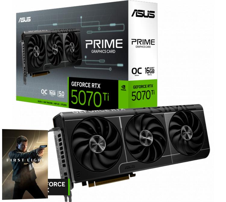 Placa de Video ASUS PRIME GeForce RTX 5070 Ti 16GB GDDR7 OC