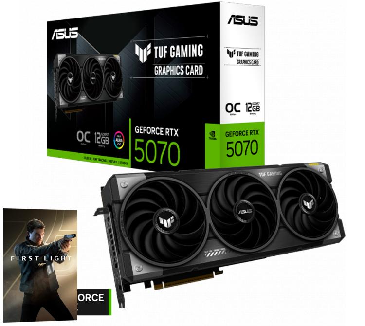 Placa de Video ASUS TUF GeForce RTX 5070 12GB GDDR7 Gaming OC