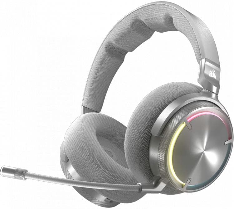 Auriculares Corsair Virtuoso MAX Wireless 2.4Ghz Bluetooth Premium Dolby Atmos White USB-C 60Hs PC/PS/NINTENDO/MAC