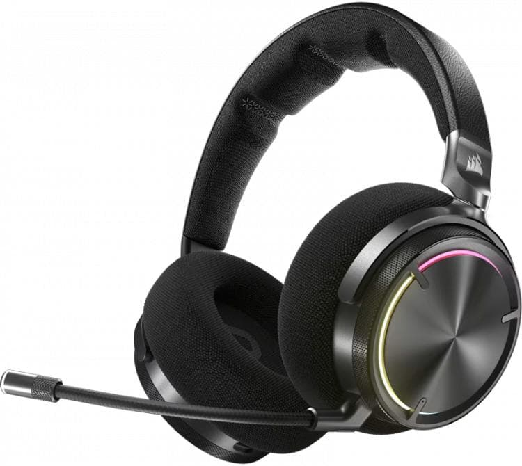 Auriculares Corsair Virtuoso MAX Wireless 2.4Ghz Bluetooth Premium Dolby Atmos Black USB-C 60Hs PC/PS/NINTENDO/MAC