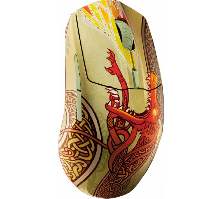 Mouse SteelSeries Aerox 3 CS2 Edition Dragon Lore Wireless 2.4Ghz Bluetooth Sensor TrueMove Air RGB 200Hs