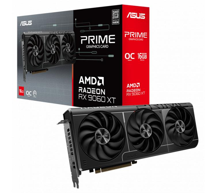 Placa de Video ASUS PRIME Radeon RX 9060 XT 16GB GDDR6 OC