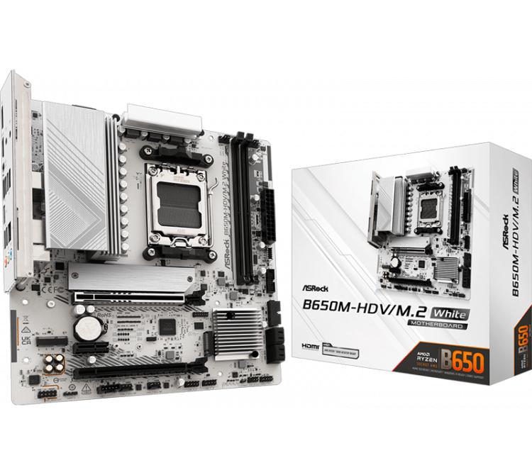 Mother Asrock B650M-HDV/M.2 WHITE AM5 DDR5